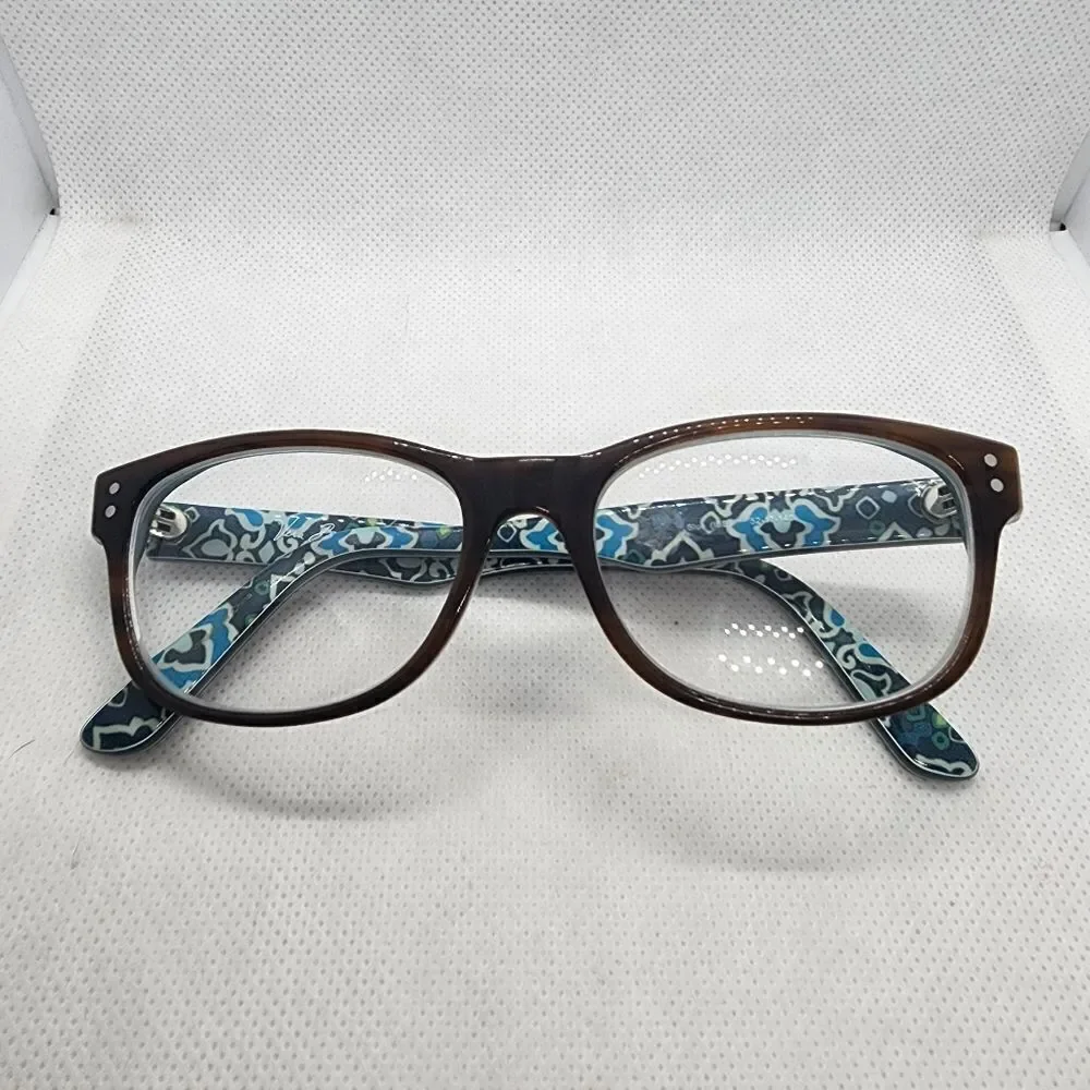Vera Bradley Darlene Brown & Blue Prescription Glasses Frames